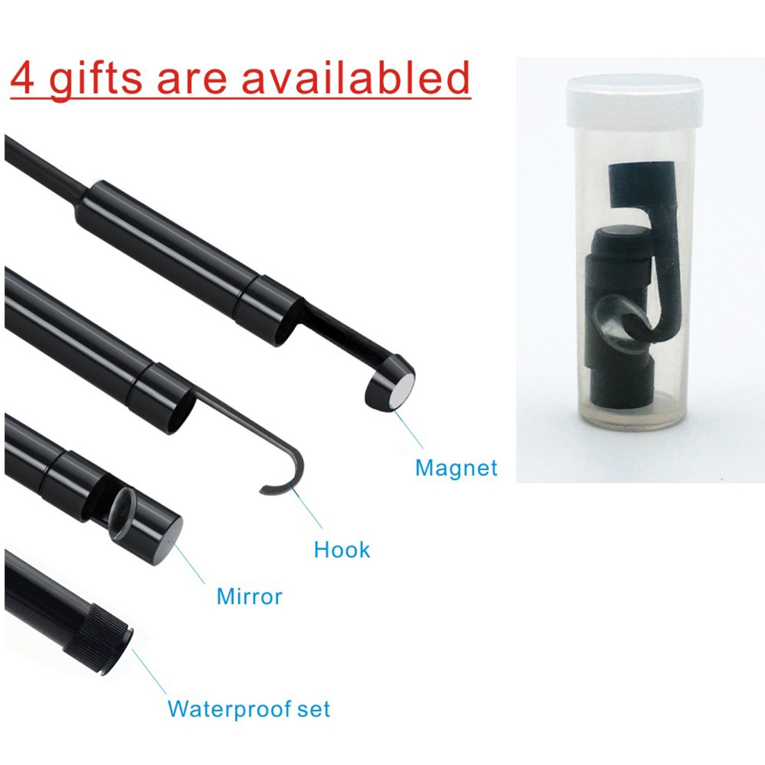 Smartphone endoscope camera - 5m, 1200p HD, 8 LED lights, Wifi - Image 4