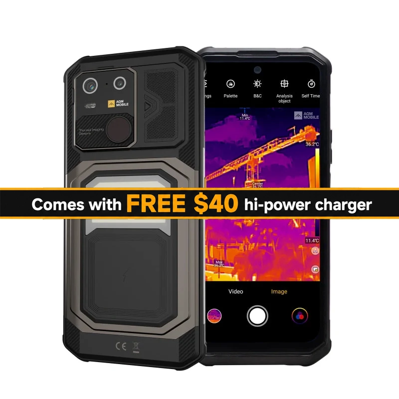 AGM G3 Pro rugged phone, 5G, hi-res thermal, 12GB+512GB, 10,000 mAh battery, 116dB speaker, IP68/69K waterproof, wireless charge, 2-year warranty