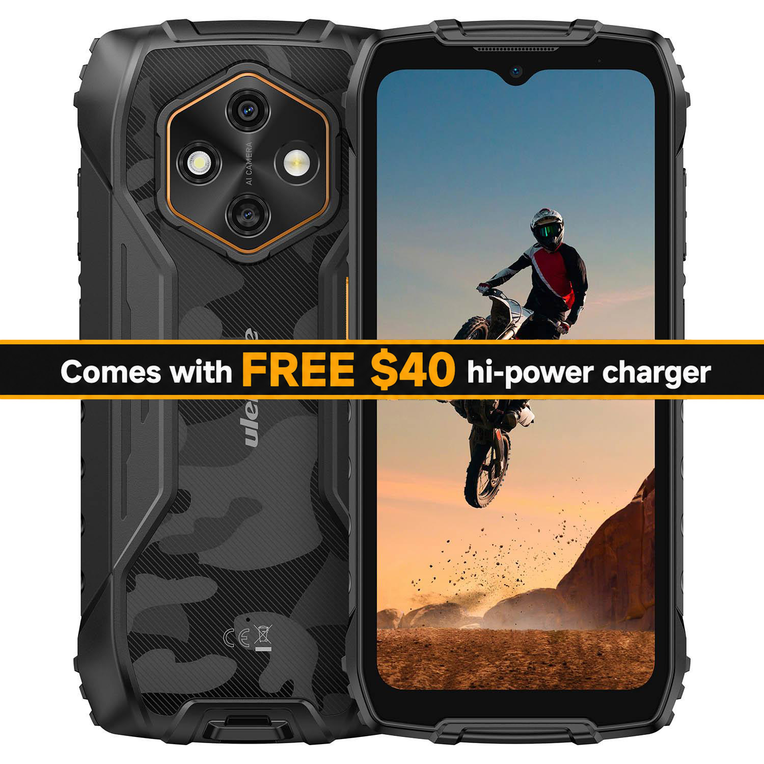 Ulefone RugKing 4 Pro, 8GB+256GB, IP68/IP69K Rugged Phone, 6.56 inch Android 15 Unisoc T7250 Octa Core, Network: 4G, NFC