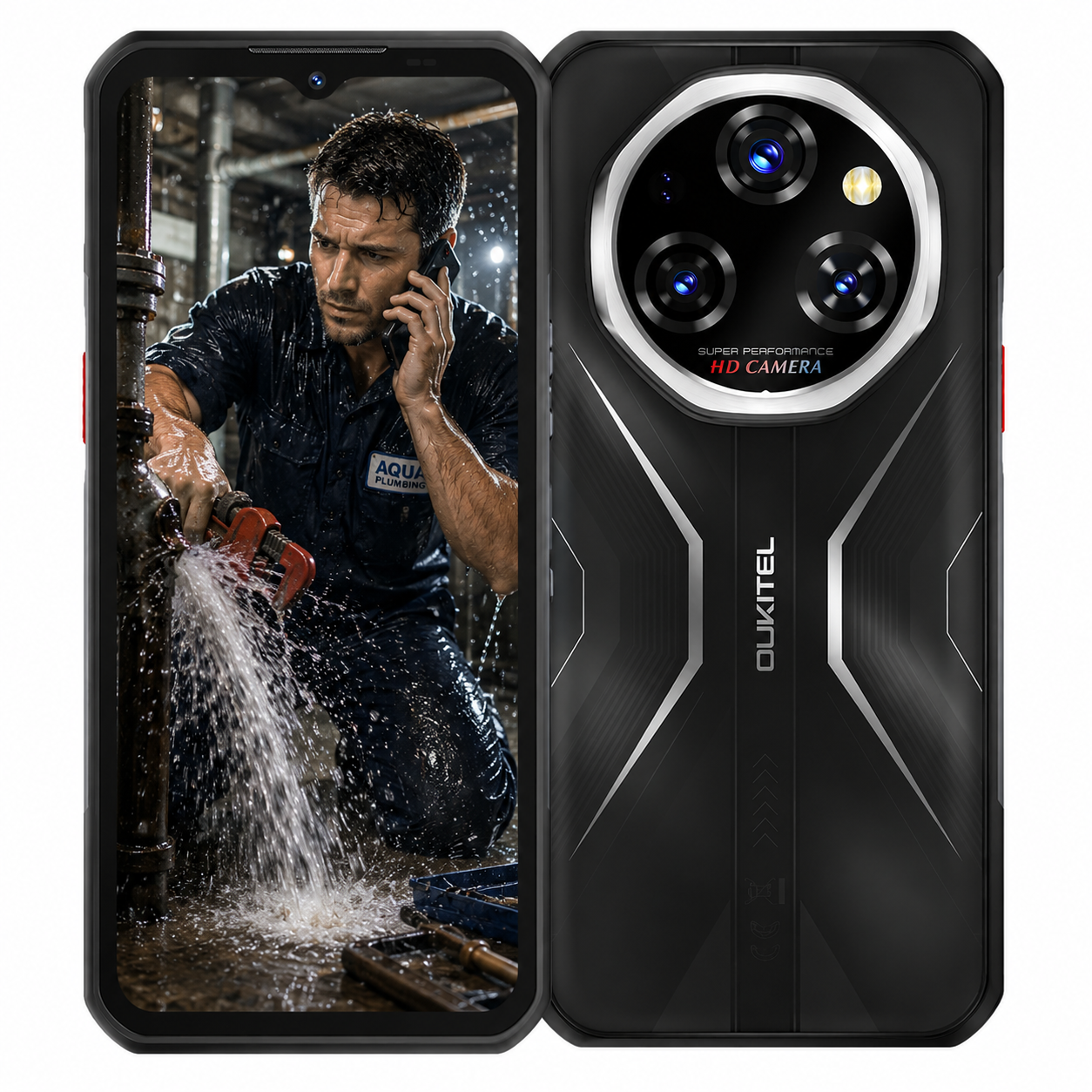 Oukitel WP55 Pro 5G Rugged Phone, 48GB+512GB, 108MP Camera, Fingerprint, 6.6 inch Android 15 Dimensity 7025 Octa Core, NFC, OTG, Network: 5G (Silver)