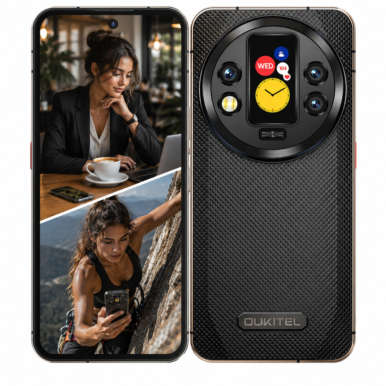 Oukitel WP200 Pro 5G Rugged Phone, 72GB+1TB, Screen Fingerprint, 6.7 inch Android 15.0 MTK Dimensity 8200 Octa-Core, NFC, 5G (Black)