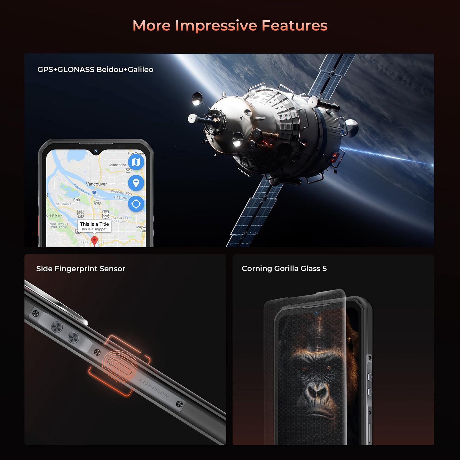 Oukitel WP55 Pro 5G Rugged Phone, 48GB+512GB, 108MP Camera, Fingerprint, 6.6 inch Android 15 Dimensity 7025 Octa Core, NFC, OTG, Network: 5G (Silver) - Image 11