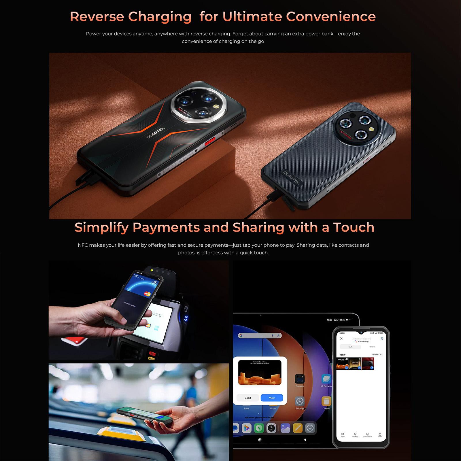Oukitel WP55 Pro 5G Rugged Phone, 48GB+512GB, 108MP Camera, Fingerprint, 6.6 inch Android 15 Dimensity 7025 Octa Core, NFC, OTG, Network: 5G (Silver) - Image 9