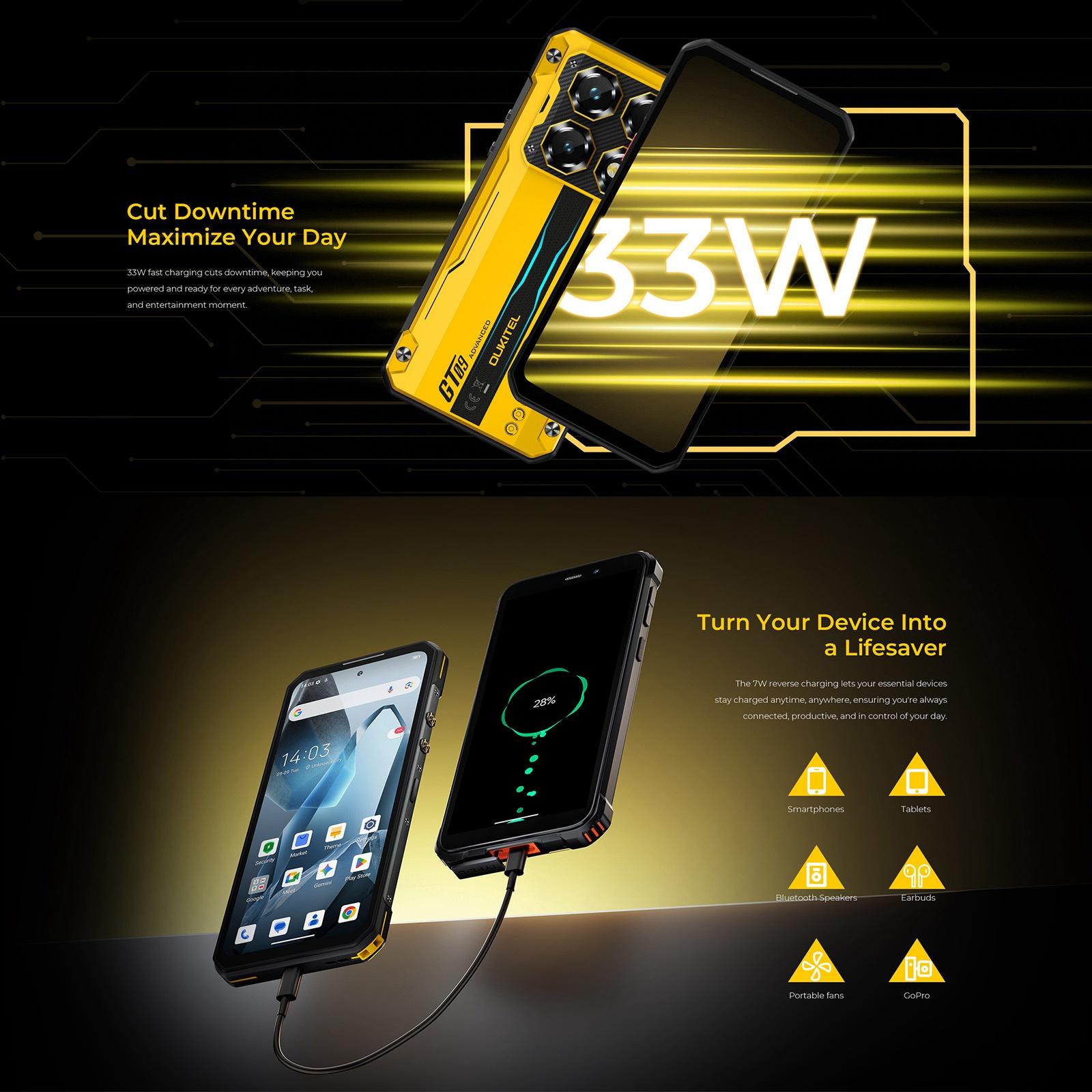 Oukitel WP60 Slim Rugged Phone, 8GB+256GB, Night Vision, 108MP Camera, Side Fingerprint, 7.2 inch Android 15 Dimensity 7025 Octa Core, NFC, Network: 5G (Black) - Image 8