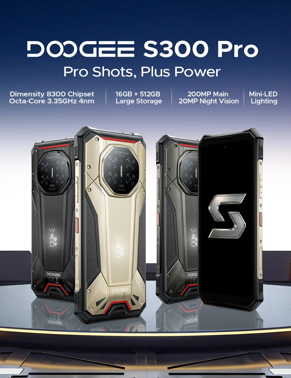 Doogee S300 Pro 5G Rugged Phone, 48GB+512GB Dimensity 8300 6.78" FHD+ 11000mAh Battery 66W 200MP Camera Android 16 - Image 17
