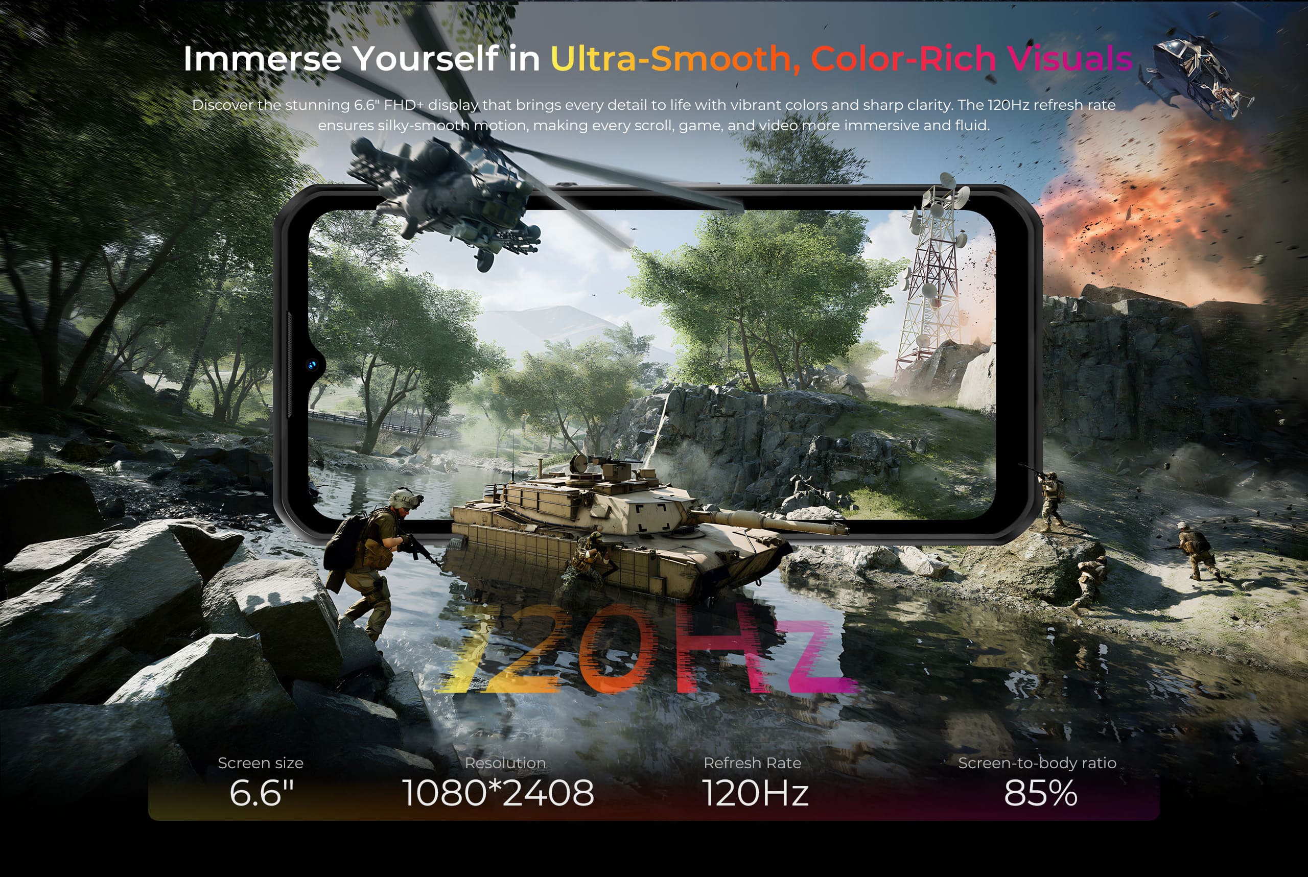 Oukitel WP55 Ultra Thermal 5G Rugged Phone, 36GB+512GB, 108MP Camera, Fingerprint, 6.6 inch Android 15 Dimensity 7025 Octa Core, NFC, OTG, Network: 5G - Image 15