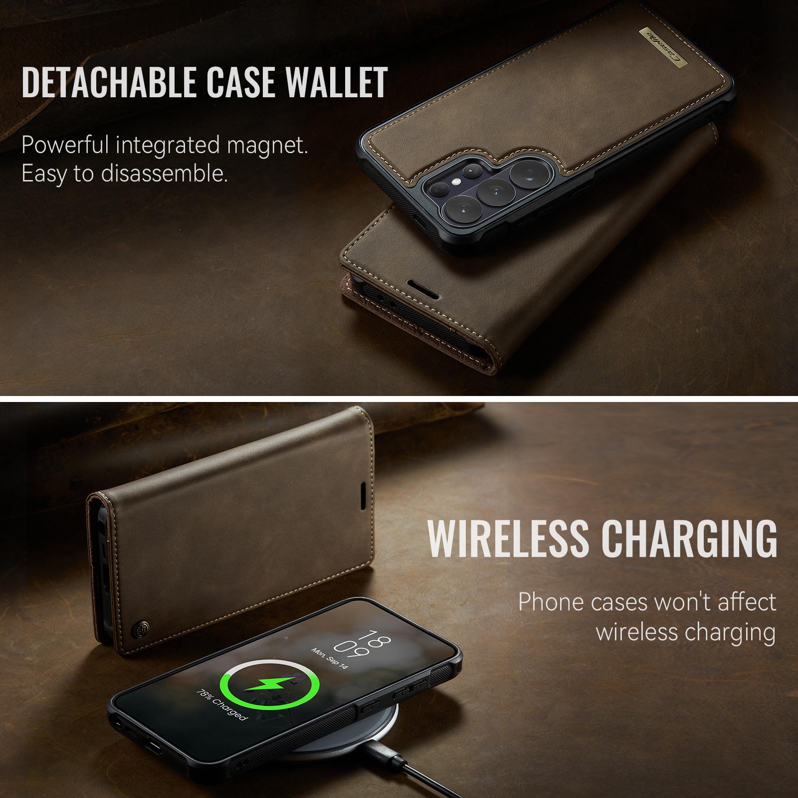 Samsung Galaxy A57 5G CaseMe C49 Magnetic RFID Blocking Detachable Wallet Leather Phone Case (Coffee) - Image 8
